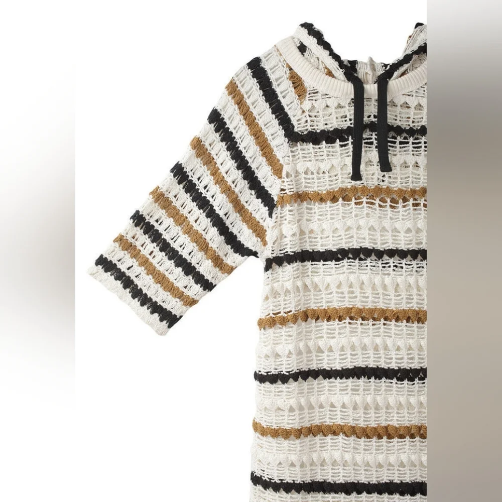 Isabel Marant Étoile Clay Crochet Tunic Dress With Hood - Picture 4 of 9